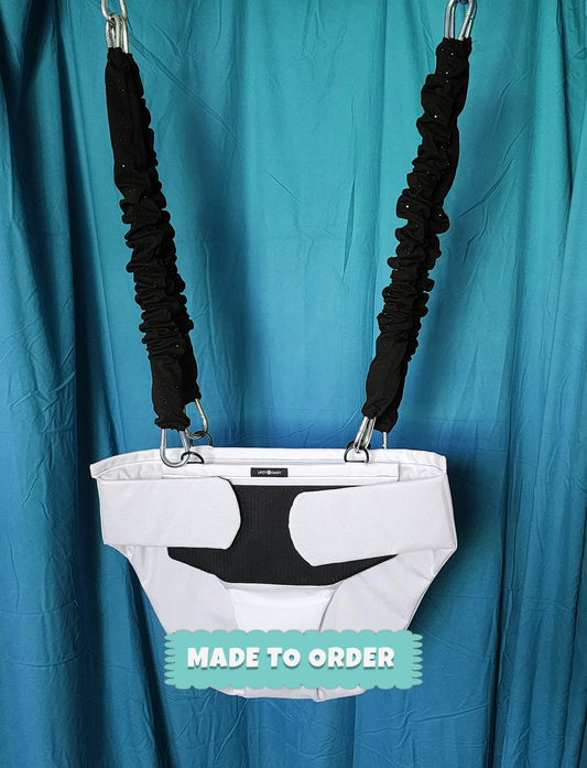 White Jumper for Adults - Heavy Duty - Holds up to 300lbs / Exercise, Rehab, Stimming, and Fun! - Made To Order